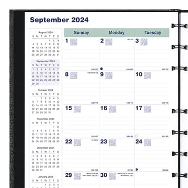 Blueline® 2025 Plan & Link™ CoilPro™ Monthly Planner, 16 Months, September 2024 to December 2025, Twin-Wire Binding, 9.25" x 7.25", Black, English (C1200C.81T-25) - Image 5