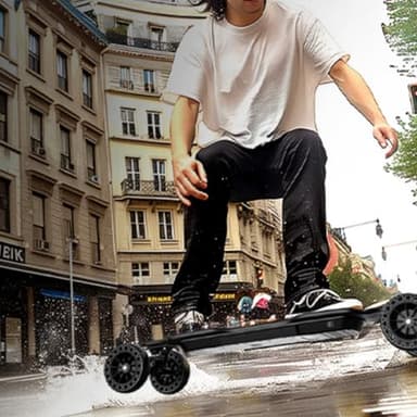 isinwheel V10 Electric Skateboard with Remote, 3000W Brushless Motor, 32 Mph Top Speed & 28 Miles Range, IP54 Waterproof, Electric Longboard Offroad for Adults ＆Teens with Ambient Light - Image 6