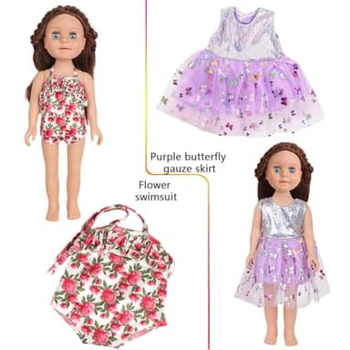 AugFrog 10 Sets of 18 Inch American Doll Clothes, Including 10 of Doll Clothing Dress Outfits for American Dolls, Birthday Gifts for Kids - Image 6