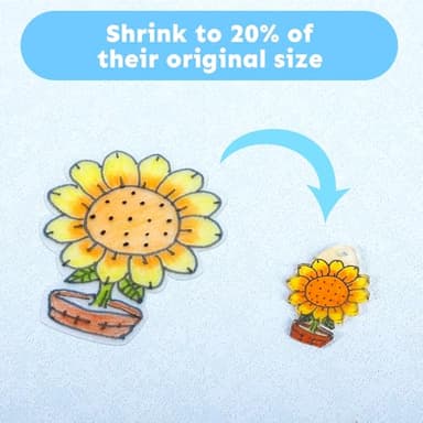 Auihiay 198 Pieces Shrink Plastic Kit Includes 20 Sheets Shrink Papers, Hole Punch, Keychain Accessories and Pencils for Shrinky Art and DIY Keychain Making Easter Mother Day Ornament - Image 6