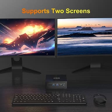 LETSUNG GoLite 11 Mini PC with Intel Celeron N4000 (2.6GHz), 8GB RAM 128GB NVMe PCIe SSD Mini Desktop Computer, 4K Dual Display, WiFi 5/BT4.2, 4*USB 3.2 Ports, VESA Mount for Home/Office/School - Image 7