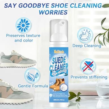 Suede Cleaner, Suede Shoe Cleaner with Suede Brush & Towel, Trainer Cleaner Foam Removes Dirt & Stain, Suede & Nubuck Cleaner, Shoe Cleaner Kit for Suede, Knit, Boot, Nubuck, Trainer, Leather,Sneaker - Image 6