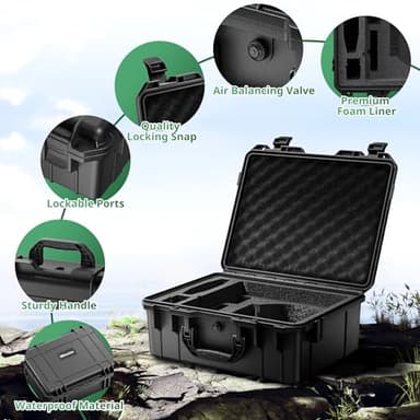 UBeesize Starlink Mini Case, Waterproof Hard Protective Case with Precision Cut Foam for Starlink Mini Satellite Dish and Accessories Storage, Portable Carrying Case for RV Traveling and Camping - Image 3