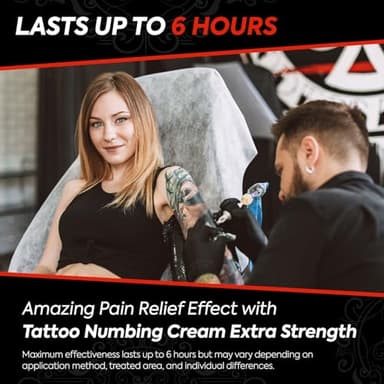 Tattoo Numbing Cream for Tattoos Extra Strength- Fast & Long-Lasting Numb for Tattoos, Tattoo Numbing Cream Maximum Strength, Painless Numbing Cream, Numbing Cream for Waxing & Piercing - Image 3