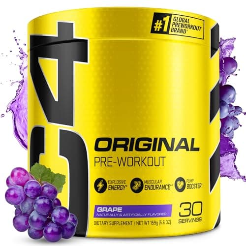 Cellucor C4 Original Pre Workout Powder Grape Sugar Free Preworkout Energy for Men & Women 150mg Caffeine + Beta Alanine + Creatine - 30 Servings (Packaging May Vary) - Image 1