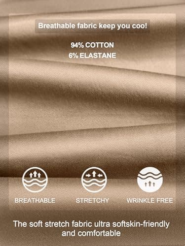 PLEPAN Mens Casual Cargo Joggers - Cotton Drawstring Chino Pants Hiking Outdoor Twill Track Jogging Sweatpants - Image 4