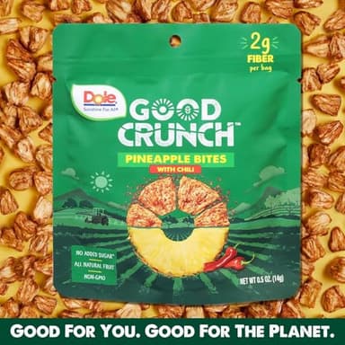 Dole Good Crunch Pineapple with Chili Dried Fruit Bites, Gluten Free & Vegan Snack, 0.5oz Bags (Pack of 12) - Image 5