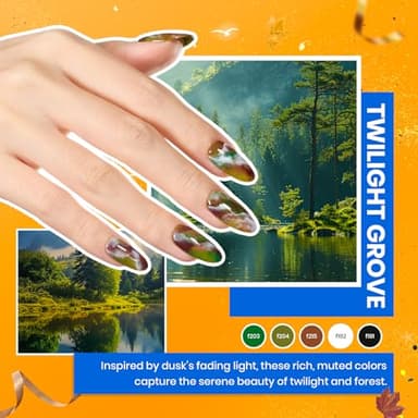 Beetles Gel Nail Polish Kit with U V Light - 80Pcs Fall Nail Fest Color Enchantment 55 Colors Gel Polish Starter Kit with Base Top Coat DIY Nails Stickers Manicure Tools Gift for Women Teens Girls - Image 3