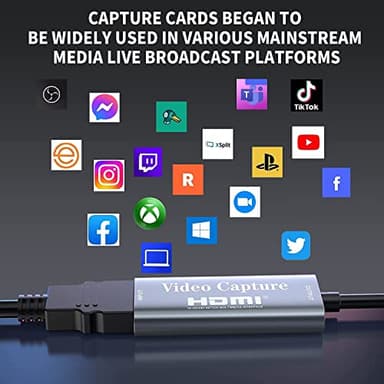 Papeaso Video Capture Card, Video Recording Card Wonderful 4K HDMI to 1080P USB C for Gaming Streaming TV Recorder, for Windows Mac OS System with USB C Adapter to Adjust PS4, Switch, Xbox1 - Image 3