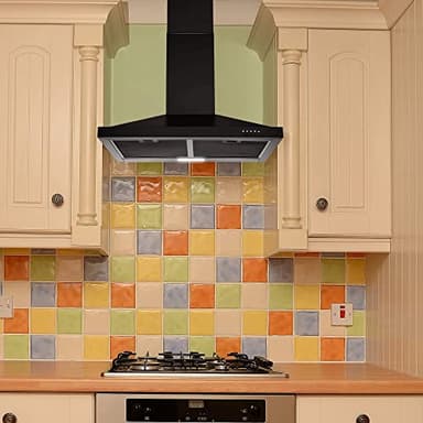 SNDOAS 24 inch Range Hood Black Range Hood, Ductless Range Hood with Energy Saving LED Light,Wall Mount Kitchen Hood,Over Stove Vent,Stainless Steel Chimney-Style Range Hood,Black Vent Hood - Image 5