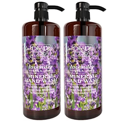 Dead Sea Collection Hand Soap Pump Lavender - Moisturizing Hand Wash Liquid with Dead Sea Minerals and Lavender Oil, Reviving, Calming - Pack of 2 (33.8 Fl Oz Each) - 67.6 Fl Oz Total - Image 1