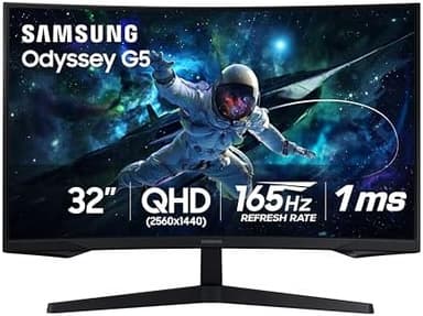 SAMSUNG 32" Odyssey G55C Series QHD 1000R Curved Gaming Monitor, 1ms(MPRT), HDR10, 165Hz, AMD Radeon FreeSync, Eye Care, Glare Free, Sharp Resolution LS32CG550ENXZA - Image 3