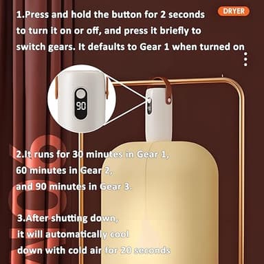 SL Nevnmoe Mini portable Clothes dryer, Mini Clothing Care Machine，easy to operate with timed shutdown, convenient to carry,for apartments, RVs, travel, used for lightweight clothing， underwear - Image 6