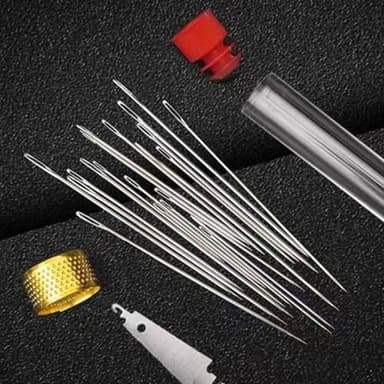 Big Eye Steel Sewing Needles Kit, Stainless Steel Needles for Hand Sewing Kit, Include 25 Steel Needles, 1 Seam Sewing Thread Ripper, 2 Needles, Threaders, 6 Threads (1set) - Image 5