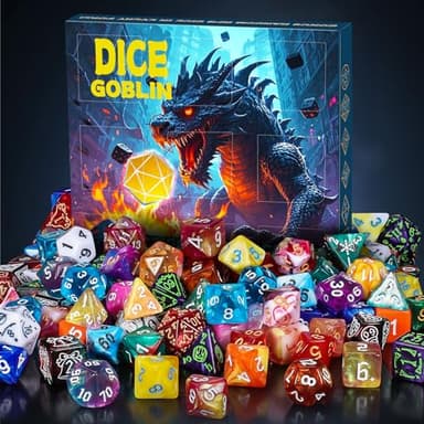 CiaraQ Mystery DND Dice Sets - Random 9 Complete Polyhedral Dice Sets with 9 Random Bags, Wide Range of Patterns, Surprise Blind Box DND Gifts for Dungeons & Dragons, Role Playing Table Game - Image 4