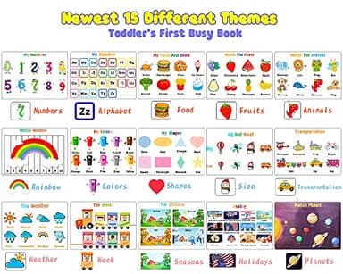 Huijing Montessori Preschool Learning Activities Busy Book - Workbook Activity Binder / Toys for Toddlers, Autism Learning Materials and Tracing Coloring Book - Image 2