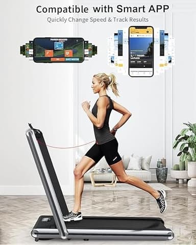 Walking Mat Treadmills Portable for Home & Office LED Display, 265 LB Capacity, Space-Saving Compact Walking Jogging Running Machine with Remote Control - Image 5