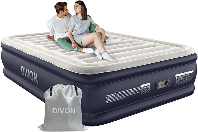 Air Mattress Full with Built in Pump,18''Raised Blow Up Mattress 2 Mins Self-Inflation/Deflation,Upgraded Thicker Inflatable Mattress，Air Bed with Storage Bag for Guests,Home，Camping，660 lbs Max - Image 1