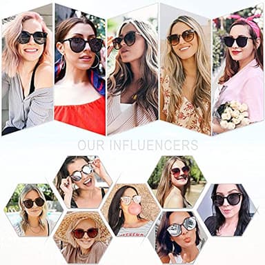 SOJOS Classic Round Sunglasses for Women Men Retro Vintage Shades Large Plastic Frame Sunnies SJ2067 with Black Frame/Grey Lens - Image 2