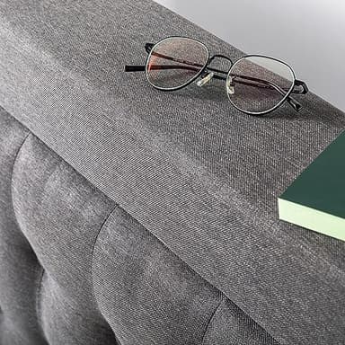 ZINUS Dachelle Upholstered Platform Bed Frame, Mattress Foundation, Wood Slat Support, No Box Spring Needed, Easy Assembly, Dark Grey, King - Image 4