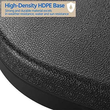 Yaheetech 4-Piece Umbrella Base Outdoor Umbrella Stand Square Shaped Cantilever Offset Filled with Water or Sand for Garden, Backyard and Poolside, Black - Image 8