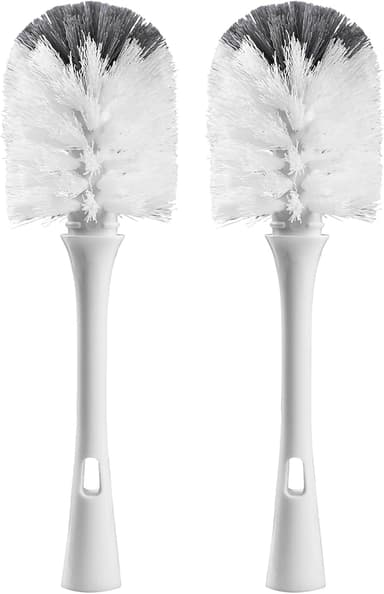 Bottle Brush Replacement Head for OXO Bottle Brush Tot Only, 2 Pack Bottle Brush Refills, Dual Bristle Design for Baby Bottles, Water Bottles, Glasswares - Image 1