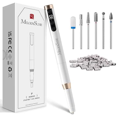 MelodySusie Pen-Shaped Ultra-Slim Cordless Nail Drill, PM170F 30000RPM Portable Rechargeable Electric File with LED Display for All Manicure, Nail Care, Shaping & Gel Removal for Advanced Home Use - Image 1