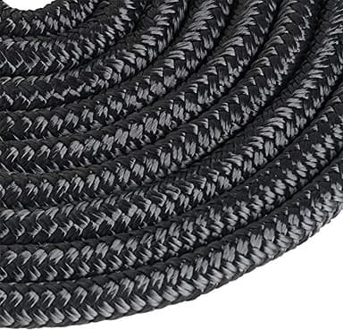 Young Marine Made 1/2 Inch x 25FT Double Braided Nylon Dock Line for Boats with 12 Inch Eyelet, 2 Pack, Black - Image 5