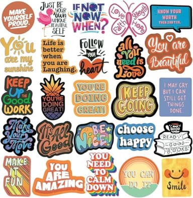 200PCS Inspirational Stickers for Water Bottles, Motivational Stickers for Adults, Teens, Teachers, Vinyl Waterproof Laptop Sticker for Hydroflasks Journaling Scrapbooking Vision Board Supplies - Image 3