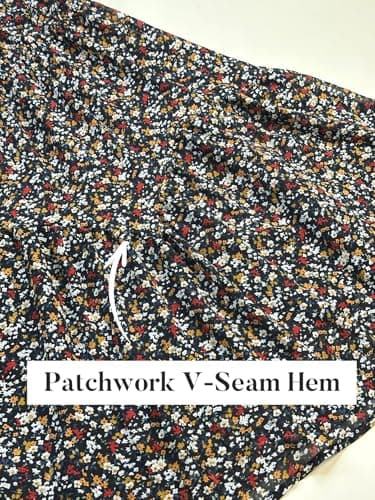 Manydress Women's Chiffon Floral Casual Summer Boho Flutter Sleeve Flowy Skater Western Dress MY112 (Black Print, M) - Image 3