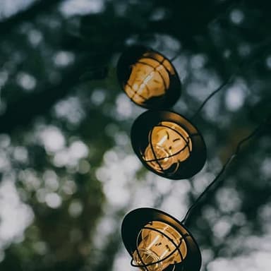 Barebones Edison Pendant String Lights - Antique Bronze, 3 Edison-Style LED Bulbs with 10-Foot Cord, Energy-Efficient Outdoor Lanterns for Patio, Garden, or Indoor Decor - Image 3