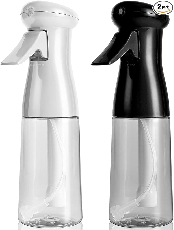 Bealee Spray Bottle For Hair, Continuous Mister Empty Spray Bottles, Ultra Fine Mist Water Sprayer for Hairstyling, Cleaning, Plants, Pets, Barbers, Salons, Essential Oil Scents - 2 Pack 6.8 OZ - Image 1