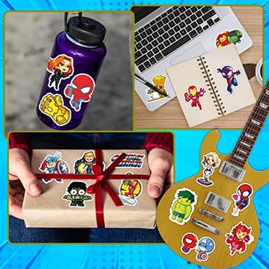 200PCS Cool Character Stickers for Water Bottles Skateboard Luggage Laptop Bumper Waterproof Vinyl Stickers Bulk for Boys Teens Adults - Image 6