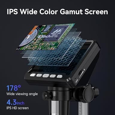 Microscope, 1000x Coin Magnifier, 1080P Coin Microscope with Lights, LCD Digital Magnifying Glass, Photo and Video Capability, Support PC View Windows and MacOS, Ideal for Coin and Jewelry Collectors - Image 7
