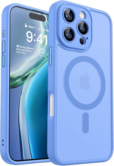 CANSHN Magnetic Compatible with iPhone 16 Pro Max Case, Upgraded [Full Camera Protection] [Compatible with Magsafe] [Translucent Matte] Shockproof Protective Phone Cover 6.9 Inch - Ultramarine - Image 1