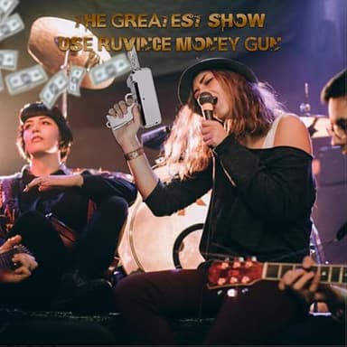 Money Gun Shooter – RUVINCE Money Gun for Movies That Look Real, Prop Gun Make it Rain, Handheld Cash Gun for Game Movies Party - Image 6