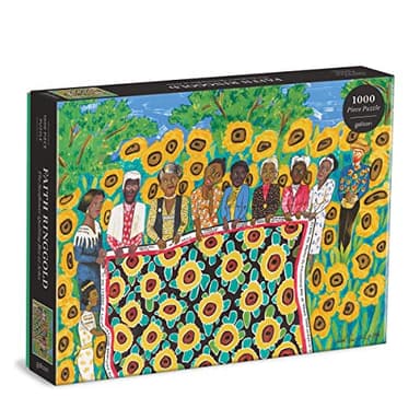 Galison Faith Ringgold The Sunflower Quilting Bee at Arles Puzzle, 1000 Pieces, 27” x 20” – Difficult Jigsaw Puzzle with Stunning & Colorful Artwork – Thick, Sturdy Pieces, Challenging Family Activity - Image 1