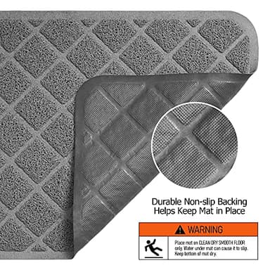 Conlun Cat Litter Mat Litter Trapping Mat, 35" x 23" Premium Durable PVC Grid Mesh with Scatter Control, Non-slip, Less Waste Cat Litter Box Mat, Soft on Kitty’s Paws, Urine Waterproof - Image 6