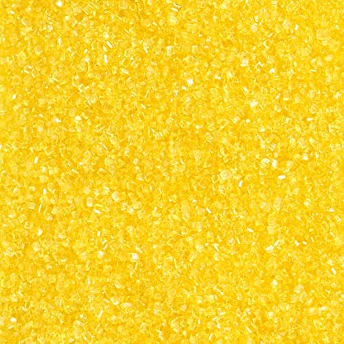 DecoPac Sanding Sugar, Yellow Edible Sugar Sprinkles, Edible Sanding Sugar in Handheld Container, Sugar Sprinkle Mix For Celebration Cakes, Cupcakes, Cookies, 33oz - Yellow - Image 1