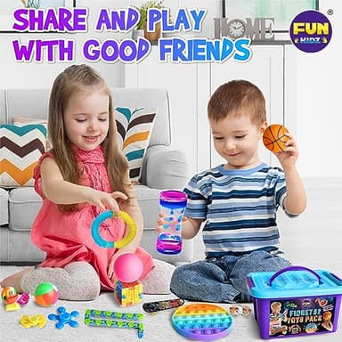Fidget Pack Box for Boys Girls 4-12, FunKidz Fidget Toys for Kids 5-7 Autistic Sensory Mystery Birthday Gifts in Reusable Portable Treasure Box Nice Party Favors - Image 7