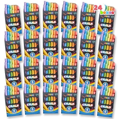 JOYIN 288 Counts Mini Chalk Set for Kids, Non-Toxic Chalks for Boys Girls 3+, School Supplies for Teachers, Goody Bag Fillers, Classroom Prizes Gifts (24 Boxes) - Image 1