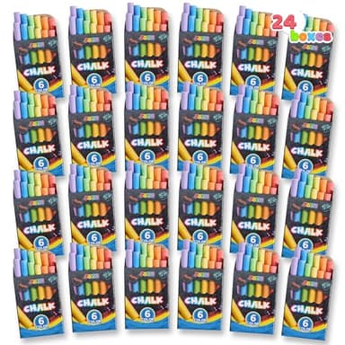 JOYIN 288 Counts Mini Chalk Set for Kids, Non-Toxic Chalks for Boys Girls 3+, School Supplies for Teachers, Goody Bag Fillers, Classroom Prizes Gifts (24 Boxes) - Image 1