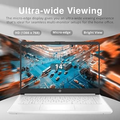 HP New 14" HD Ultral Light Thin Laptop, Quad-Core Intel Celeron Processor, 8GB RAM, 256GB (128GB eMMC+ 128GB Card), Wi-Fi, Upto 11 Hours, Windows 11 S + 1 Year Office 365+HubxcelAccessory, Silver - Image 4