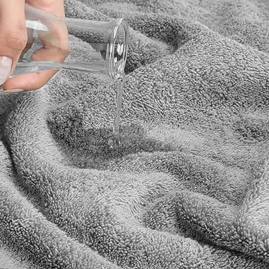 Cotton Paradise 6 Piece Towel Set 100% Cotton Soft Absorbent Turkish Towels for Bathroom 2 Bath Towels 2 Hand Towels 2 Washcloths Light Gray Towel Set - Image 6