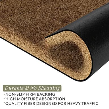 Barnyard Designs Doormat Welcome Mat for Outdoors, Large Front Door Entrance Mat, 30x17, Brown (Home Sweet Home Script) - Image 5