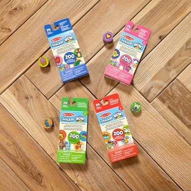 Melissa & Doug Sticker Wow!™ Mini Activity Pad and Refill Stickers 4-Pack (Dinosaur, Pets, Favorite Things, Surprise Pack 1) – 200 Stickers Each (800 Total) for Any Sticker Stamper (Not Included) - Image 9