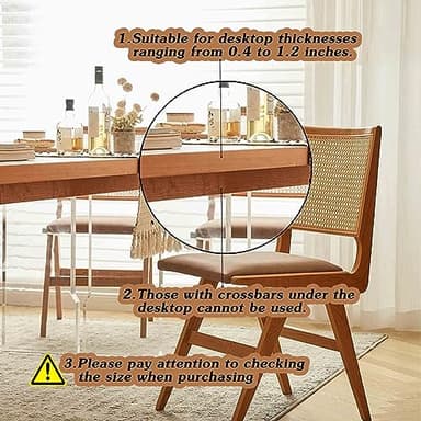 Kitnish 32 Pcs Tablecloth Clips,Clear Plastic Tablecloth Clips, Plastic Table Cloth Hold Down Clips Table Cloth Holder for Meeting Party Indoor Outdoor Events - Image 6