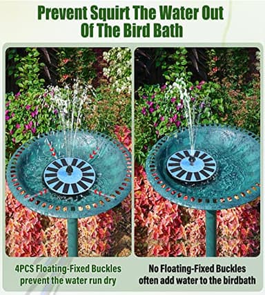 GAIZERL Solar Fountain Bird Bath Fountains Upgraded 100% Glass Panel, Solar Powered Water Fountain Pump with 8 Nozzle & 4 Fixer for Garden, Pond, Pool, Patio, Outdoor - No Battery Needed - Image 5
