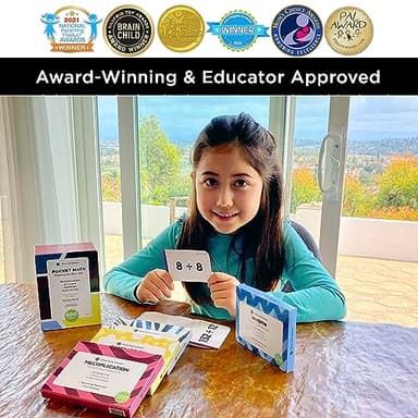 Award-Winning Math Flash Cards Set: 600 Facts for Addition, Subtraction, Multiplication & Division - 10 Fun Learning Games - Perfect for Kids Ages 5-10, Grades 1-6 - Gift-Ready & Teacher-Approved - Image 2