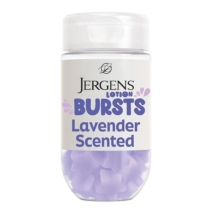Jergens Lavender Lotion Bursts, Squishy Star-Shaped Moisturizer Bursts, 38 Ct - Image 1